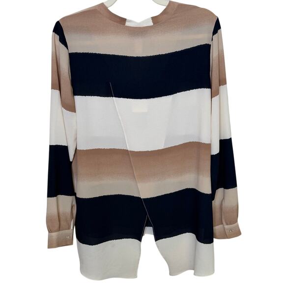 Joseph Ribkoff Striped Button-Front Blouse, Size 10, NWT - Picture 2 of 8